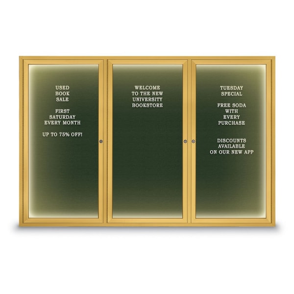 Indoor Enclosed Combo Board, 42"x32", Black Frame/Black & Buff